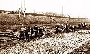 Gang Collection: A railway track maintenance gang - early 1900s
