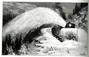 Cold Gallery: Railway train with rotary snow shifter