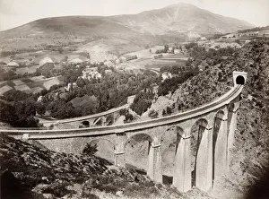 Railway viaduct at Loulla (Isere), France