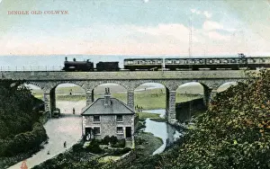 Dingle Prints: The Railway Viaduct and Train, Dingle, Denbighshire