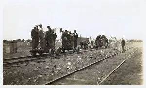 Saskatchewan Prints: Railway workers, Fort Saskatchewan, Alberta, Canada