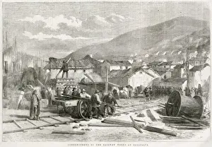 Balaclava Prints: Railway works at Balaclava 1855