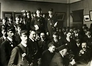 Railwaymen Prints: Railwaymen resume work after the Great Strike, 1919