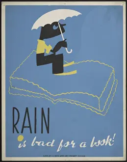 Administration Prints: Rain is bad for a book