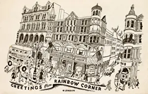 Hospitality Prints: Rainbow Corner, London - American Red Cross