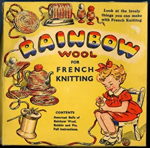 Cosy Prints: Rainbow Wool for French Knitting