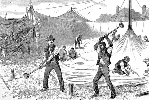 Stake Prints: Raising the Circus Tent, c. 1886