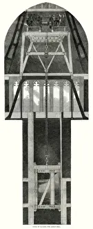 Raising the Great Bell for Westminster Clock-Tower 1858