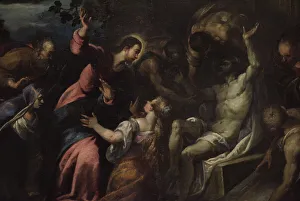Bethany Prints: The Raising of Lazarus by Andrea Vicentino - detail