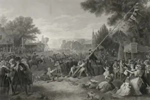 Raising the liberty pole, 1776