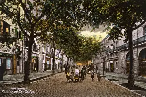 Cobblestones Prints: Rambla de San Carlos, Tarragona, Catalonia, Spain