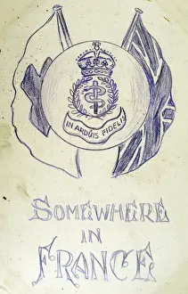 Ramc Prints: RAMC badge with Union Jack and Red Cross Flag