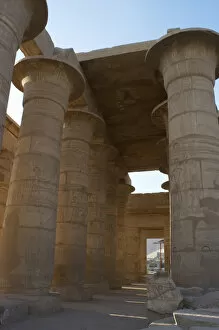Images Dated 27th November 2003: Ramesseum. Colonnade with capitals shaped as lotus. Egypt