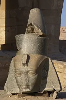 Theban Collection: Ramesseum. Granite bust of Pharaoh Ramses II. Egypt