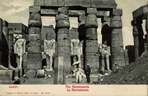 Pillars Collection: Ramesseum of Rameses II, Thebes, Egypt