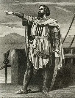 Ramon Berenguer III the Great (1082-1131). Engraving