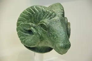 Olympia Prints: Rams head from the early 6th century B. C. Olympia Archaeolo