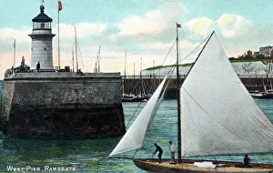 Ramsgate Prints: Ramsgate, Kent - The West Pier and Harbour