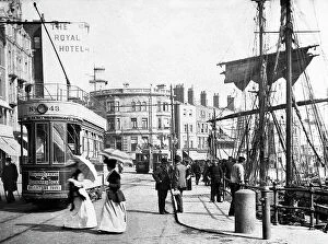 Trams Collection: Ramsgate Quayside Edwardian period