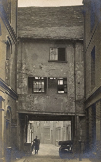 Alleyway Gallery: Ramshackle alley with sign for University Musical Club
