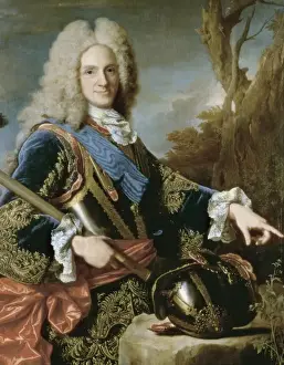 Rococo Prints: RANC, Jean (1674-1735). Portrait of Philip V