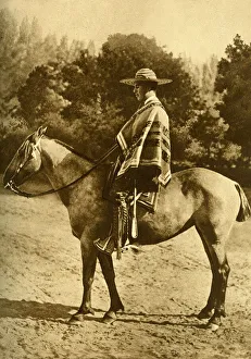 Chilean Gallery: Rancher on horseback, Chile, South America