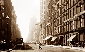 Randolph Prints: Randolph Street, Chicago - hand coloured when published