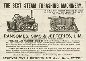 1889 Prints: Ransomes, Sims and Jefferies agricultural machinery