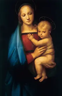 Infant Prints: Raphael (1483-1520). Italian painter. Renaissance. Madonna d