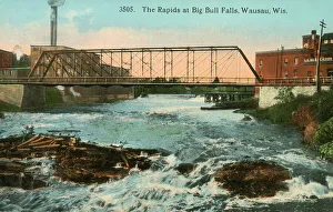 Popple Prints: The Rapids at Big Bull Falls, Wausau, Wisconsin, USA