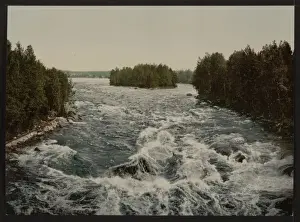 The rapids toward the pavillion, Imatra, Russia, (i. e. Finla