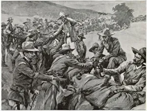 Images Dated 13th November 2020: Rapprochement between Spanish and American forces following the surrender of Santiago