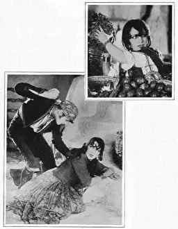 Carmen Prints: Raquel Meller in the French film Carmen (1927) with Fred Louis Lerch