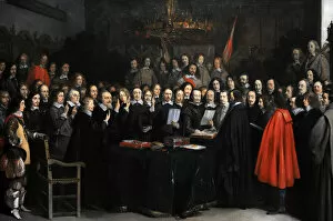 Images Dated 14th September 2013: The Ratification of the Treaty of Munster, 1648, by Gerard t