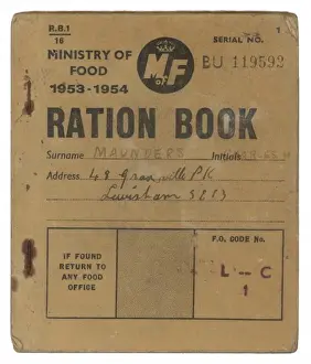 Lasted Prints: RATION BOOK 1953 - 1954