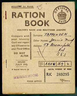 Ministry Gallery: Ration Book July 1942