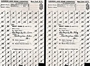 Rationing Prints: Ration cards belonging to the King and Queen during WWI