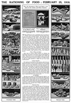 Rationing of Food, February 1918, WW1 Rationing of Food, February 1918, WW1