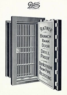 Secure Collection: Ratner branch bank strong room door, drill proof and blowpipe resisting. Date: circa 1920s