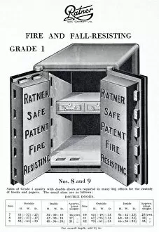 Images Dated 10th March 2020: Ratner patent safe, fire and fall resisting, Grade 1