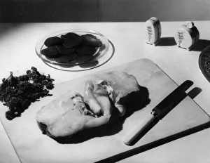 Images Dated 29th March 2018: Raw cod as cooking ingredient