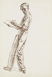 Raymond Sheppard self portrait - drawing Raymond Sheppard self portrait - drawing
