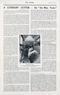 Surroundings Prints: Reading in bed in the luxurious - The Blue Train