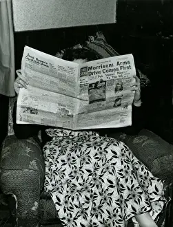 Morrison Prints: Reading Newspaper 1951