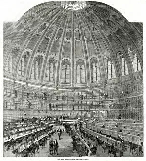 Museums Collection: Reading Room of the British Museum, London 1857