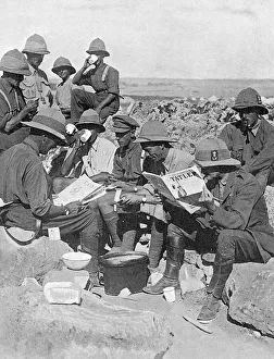 Amusements Gallery: Reading The Tatler in Gallipoli, WW1
