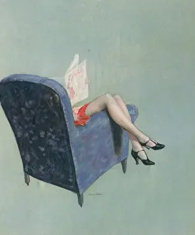 Arm Chair Prints: Reading With Understanding; Or, A Leg-ible Article, by Bevan