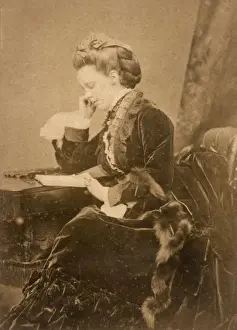 Reading in Velvet Dress