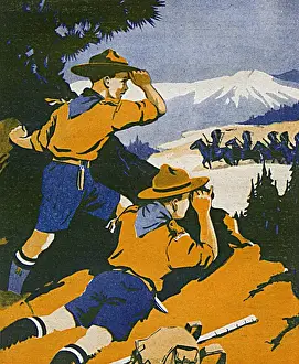 Filming Prints: Real boy scouts starring in the film, Lost Valley