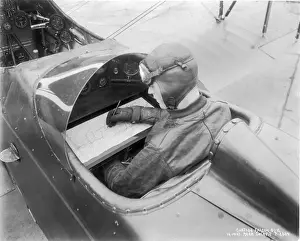 Rear cockpit of a Curtiss O-1C Falcon